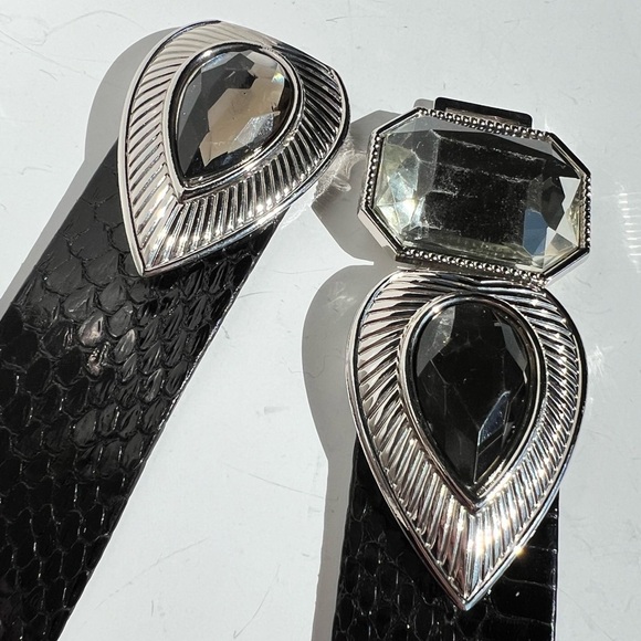 Vintage Gutos West Germany Belt Buckle w/ Cynthia Warden Black Glam Belt main image 8